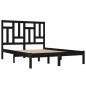 vidaXL Estructura de cama madera maciza doble pequeña negra 120x190 cm vidaXL Estructura de cama madera maciza doble pequeña negra 120x190 cm