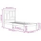 vidaXL Estructura de cama madera maciza de pino 90x190 cm vidaXL Estructura de cama madera maciza de pino 90x190 cm