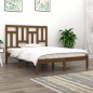 vidaXL Estructura de cama madera maciza de pino marrón miel 120x200 cm vidaXL Estructura de cama madera maciza de pino marrón miel 120x200 cm