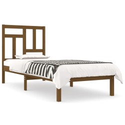 vidaXL Estructura de cama madera maciza pino marrón miel 100x200 cm