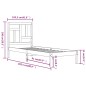 vidaXL Estructura de cama madera maciza pino marrón miel 100x200 cm vidaXL Estructura de cama madera maciza pino marrón miel 100x200 cm