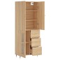 vidaXL Aparador alto madera contrachapada color roble 69,5x34x180 cm vidaXL Aparador alto madera contrachapada color roble 69,5x34x180 cm