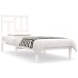 vidaXL Estructura de cama madera maciza de pino blanco 90x200 cm vidaXL Estructura de cama madera maciza de pino blanco 90x200 cm