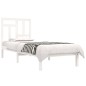 vidaXL Estructura de cama madera maciza de pino blanco 90x200 cm vidaXL Estructura de cama madera maciza de pino blanco 90x200 cm