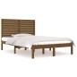 vidaXL Estructura de cama doble madera maciza marrón miel 120x190 cm vidaXL Estructura de cama doble madera maciza marrón miel 120x190 cm