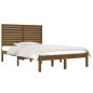 vidaXL Estructura de cama doble madera maciza marrón miel 120x190 cm vidaXL Estructura de cama doble madera maciza marrón miel 120x190 cm