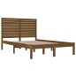 vidaXL Estructura de cama doble madera maciza marrón miel 120x190 cm vidaXL Estructura de cama doble madera maciza marrón miel 120x190 cm