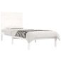 vidaXL Estructura de cama individual madera maciza blanco 75x190 cm vidaXL Estructura de cama individual madera maciza blanco 75x190 cm