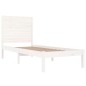 vidaXL Estructura de cama individual madera maciza blanco 75x190 cm vidaXL Estructura de cama individual madera maciza blanco 75x190 cm