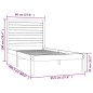 vidaXL Estructura de cama madera maciza de pino negra 90x200 cm