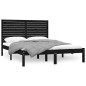 vidaXL Estructura de cama madera maciza de pino negro 120x200 cm