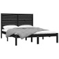 vidaXL Estructura de cama madera maciza de pino negro 120x200 cm