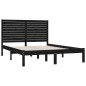vidaXL Estructura de cama madera maciza de pino negro 120x200 cm
