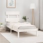 vidaXL Estructura de cama individual madera maciza blanco 90x190 cm vidaXL Estructura de cama individual madera maciza blanco 90x190 cm