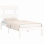vidaXL Estructura de cama individual madera maciza blanco 90x190 cm vidaXL Estructura de cama individual madera maciza blanco 90x190 cm