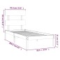 vidaXL Estructura de cama madera maciza de pino 90x200 cm vidaXL Estructura de cama madera maciza de pino 90x200 cm