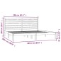vidaXL Estructura de cama de madera maciza de pino gris 200x200 cm vidaXL Estructura de cama de madera maciza de pino gris 200x200 cm