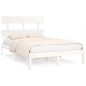 vidaXL Estructura de cama madera maciza king size blanca 150x200 cm vidaXL Estructura de cama madera maciza king size blanca 150x200 cm