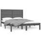 vidaXL Estructura de cama de madera maciza gris 120x200 cm vidaXL Estructura de cama de madera maciza gris 120x200 cm