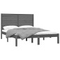 vidaXL Estructura de cama de madera maciza gris 120x200 cm vidaXL Estructura de cama de madera maciza gris 120x200 cm