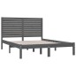 vidaXL Estructura de cama de madera maciza gris 120x200 cm vidaXL Estructura de cama de madera maciza gris 120x200 cm