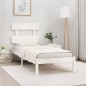 vidaXL Estructura de cama madera maciza de pino blanco 100x200 cm vidaXL Estructura de cama madera maciza de pino blanco 100x200 cm