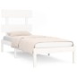 vidaXL Estructura de cama madera maciza de pino blanco 100x200 cm vidaXL Estructura de cama madera maciza de pino blanco 100x200 cm