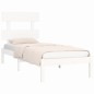vidaXL Estructura de cama madera maciza de pino blanco 100x200 cm vidaXL Estructura de cama madera maciza de pino blanco 100x200 cm