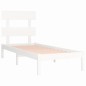 vidaXL Estructura de cama madera maciza de pino blanco 100x200 cm vidaXL Estructura de cama madera maciza de pino blanco 100x200 cm