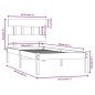vidaXL Estructura de cama de madera maciza 100x200 cm vidaXL Estructura de cama de madera maciza 100x200 cm