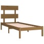 vidaXL Estructura de cama madera maciza marrón miel 100x200 cm vidaXL Estructura de cama madera maciza marrón miel 100x200 cm