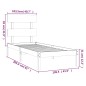 vidaXL Estructura de cama madera maciza marrón miel 100x200 cm vidaXL Estructura de cama madera maciza marrón miel 100x200 cm