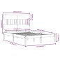 vidaXL Estructura de cama doble madera maciza blanca 135x190 cm