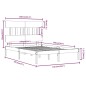 vidaXL Estructura de cama doble madera maciza marrón miel 135x190 cm vidaXL Estructura de cama doble madera maciza marrón miel 135x190 cm