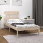 vidaXL Estructura de cama individual madera maciza 90x200 cm