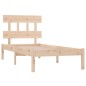 vidaXL Estructura de cama individual madera maciza 90x200 cm