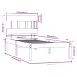 vidaXL Estructura de cama individual madera maciza 90x200 cm