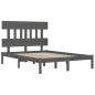 vidaXL Estructura de cama de madera maciza gris 120x200 cm vidaXL Estructura de cama de madera maciza gris 120x200 cm