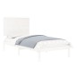 vidaXL Estructura de cama madera maciza de pino blanca 90x200 cm vidaXL Estructura de cama madera maciza de pino blanca 90x200 cm