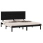 vidaXL Estructura de cama de madera maciza de pino negro 200x200 cm vidaXL Estructura de cama de madera maciza de pino negro 200x200 cm