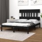 vidaXL Estructura de cama de madera maciza negra 140x200 cm vidaXL Estructura de cama de madera maciza negra 140x200 cm