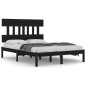 vidaXL Estructura de cama de madera maciza negra 140x200 cm vidaXL Estructura de cama de madera maciza negra 140x200 cm