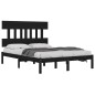 vidaXL Estructura de cama de madera maciza negra 140x200 cm vidaXL Estructura de cama de madera maciza negra 140x200 cm