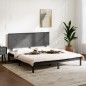vidaXL Estructura de cama madera maciza gris King Size 150x200 cm vidaXL Estructura de cama madera maciza gris King Size 150x200 cm