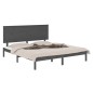vidaXL Estructura de cama madera maciza gris King Size 150x200 cm vidaXL Estructura de cama madera maciza gris King Size 150x200 cm
