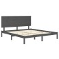 vidaXL Estructura de cama madera maciza gris King Size 150x200 cm vidaXL Estructura de cama madera maciza gris King Size 150x200 cm