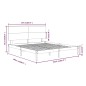 vidaXL Estructura de cama madera maciza gris King Size 150x200 cm vidaXL Estructura de cama madera maciza gris King Size 150x200 cm
