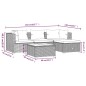 vidaXL Set sofás de jardín 5 piezas y cojines ratán sintético marrón vidaXL Set sofás de jardín 5 piezas y cojines ratán sintético marrón
