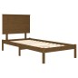 vidaXL Estructura de cama madera maciza pino marrón miel 100x200 cm vidaXL Estructura de cama madera maciza pino marrón miel 100x200 cm