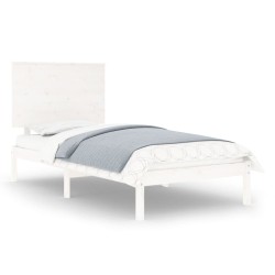 vidaXL Estructura de cama madera maciza de pino blanca 100x200 cm